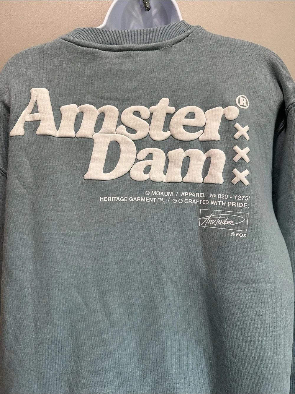 Fox Unisex Crewneck Sweatshirt in Sage Green